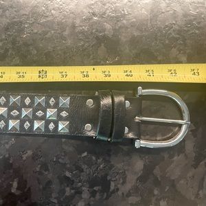 Leatherock studded moto biker belt